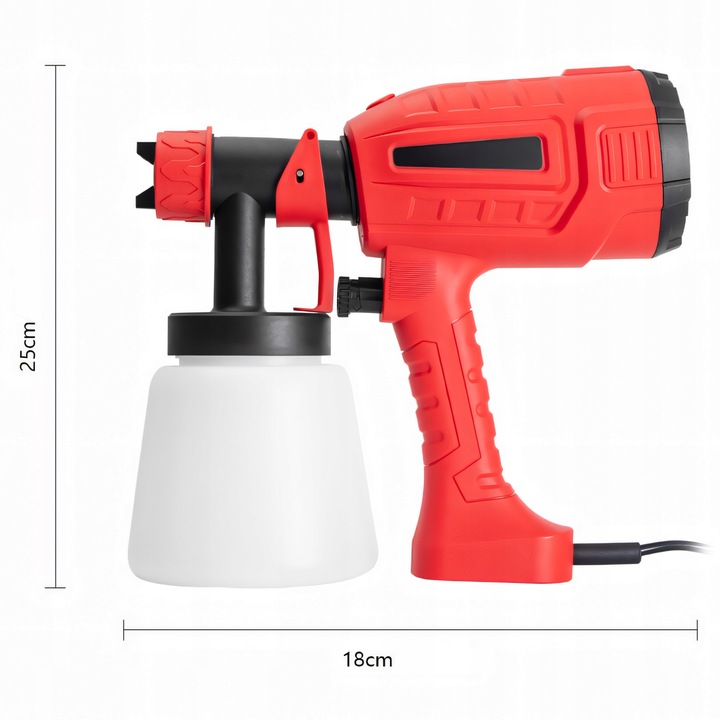 PISTOLET ELEKTRYCZNY NATRYSKOWY DO FARB 1200 ML AGREGAT MALARSKI 400W