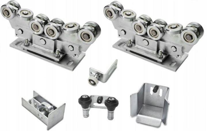 WÓZEK WÓZKI ROLKI DO BRAMY PRZESUWNEJ ZESTAW 80x80