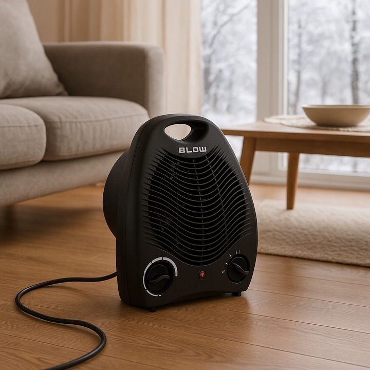 MOCNY TERMOWENTYLATOR ELEKTRYCZNY FARELKA GRZEJNIK TERMOSTAT 2000W