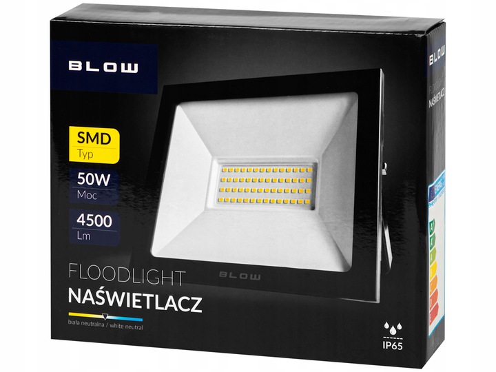 HALOGEN LAMPA ROBOCZA LED NAŚWIETLACZ REFLEKTOR ZEWNĘTRZNY 50W IP65