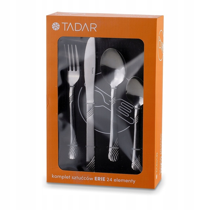 Nierdzewne SZTUĆCE OBIADOWE kpl DLA 6 OS zestaw sztućców DO ZMYWARKI Tadar