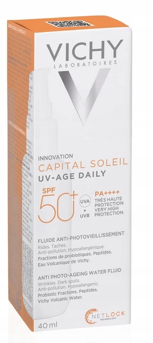 Vichy Capital Soleil SPF 50+, Fluid przeciw fotostarzeniu się skóry, 40 ml