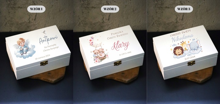 PREZENT NA CHRZEST ŚWIĘTY Pamiątka Chrztu Świętego BIAŁE PUDEŁKO Z BIBLIĄ