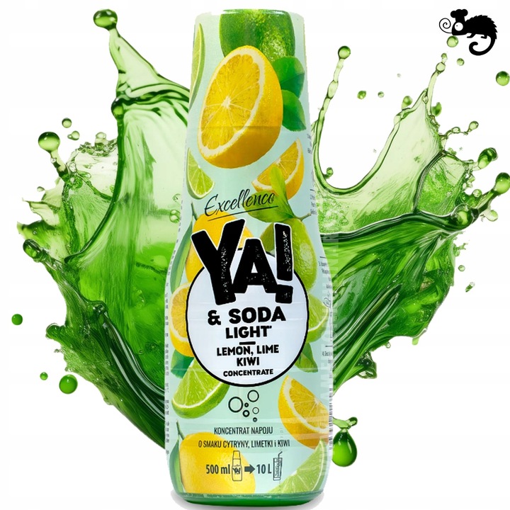 YA! KONCENTRAT SODA STREAM LIGHT ZERO bez cukru mix 8 SMAKÓW x500ml aż 4L !
