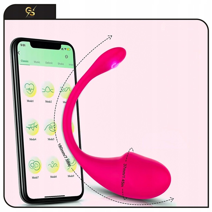 WIBRATOR JAJKO Z APLIKACJĄ ZDALNIE STEROWANY BLUETOOTH TELEFONEM PAR