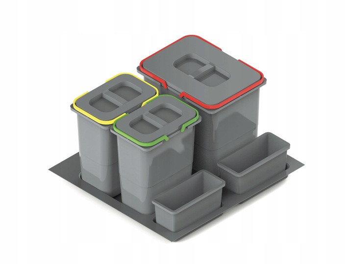 KOSZE NA ŚMIECI + NAKLEJKI REJS PRAKTIKO DO 600mm POTRÓJNY - 1X15L /