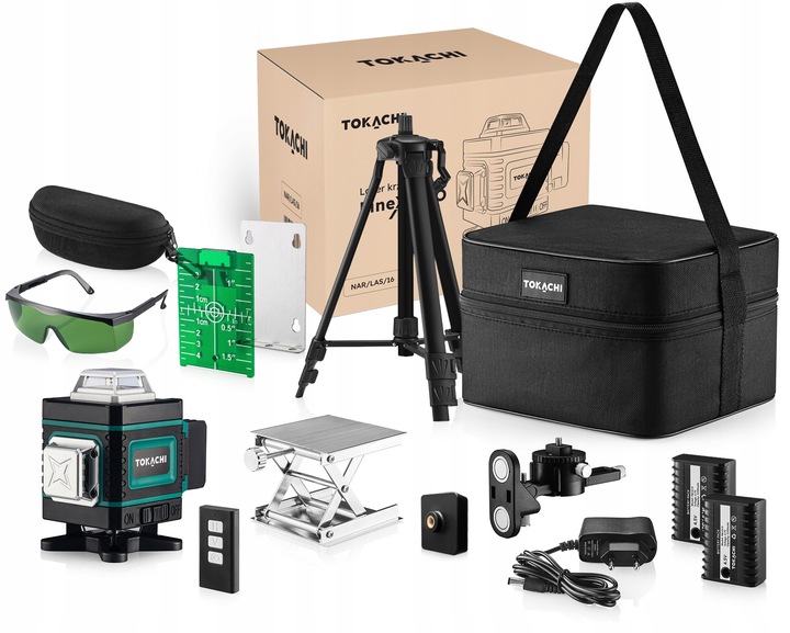 POZIOMNICA LASEROWA 4D POZIOMICA 16 LINII PŁASZCZYZNOWA 360 LASER