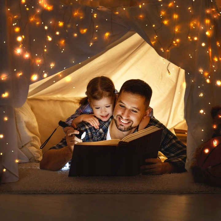 LAMPKI DRUCIKI 200 LED ŚWIATEŁKA CHOINKOWE 20M USB NA PILOTA BIAŁY CIEPŁY