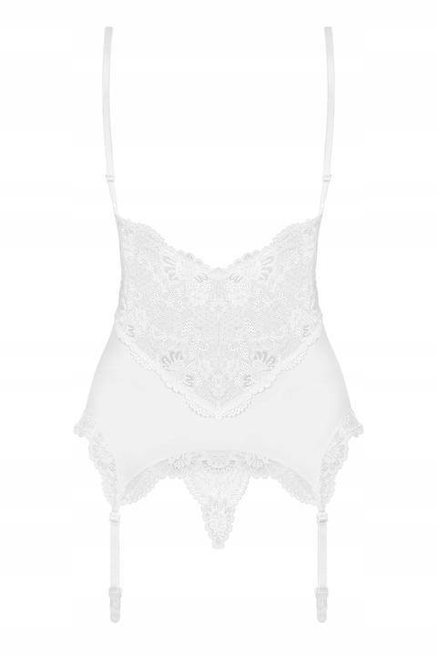 Obsessive gorset i stringi 810-COR Biały, L/XL