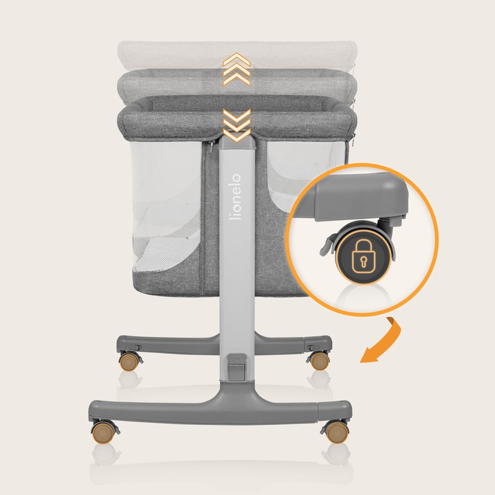 Łóżeczko dostawne, wolnostojące, kołyska 3w1 zestaw dodatków Lionelo Aurora