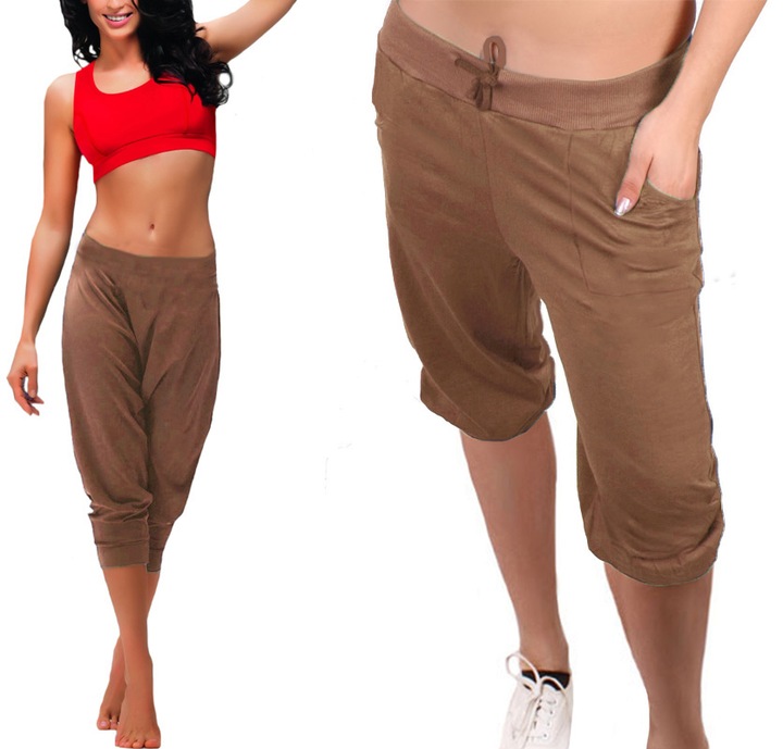 SPODNIE rybaczki ALLADYNKI duże A80 cappucino 4XL