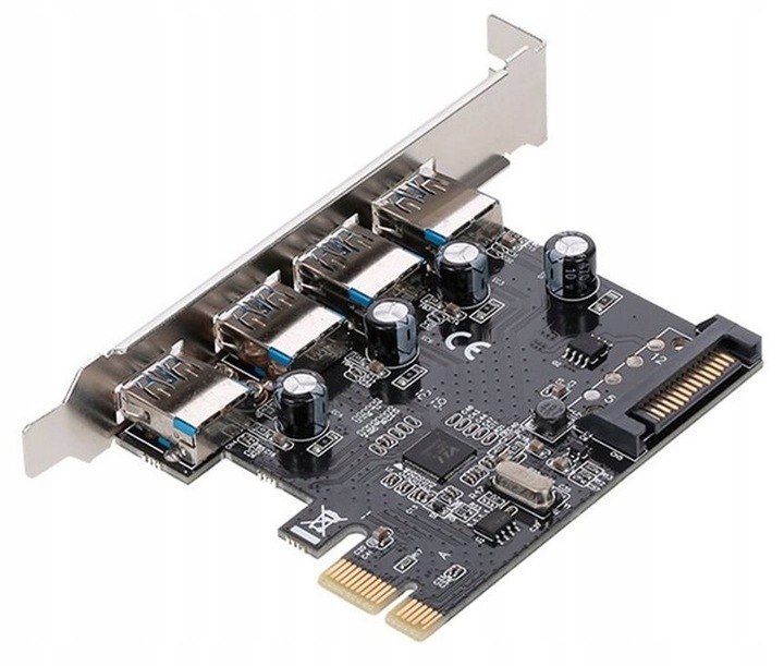 Kontroler Adapter Karta PCI-E 1x na 4x USB 3.0