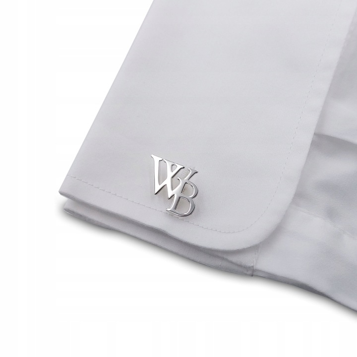 Spinki do mankietów inicjały Litera Litery Prezent