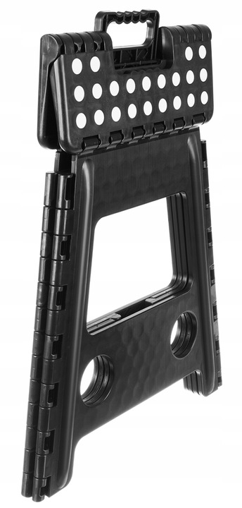 STOŁEK SKŁADANY CZARNO-BIAŁY 39CM