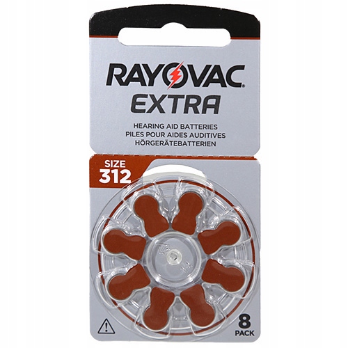 80x Rayovac Extra 312 baterie do aparatu słuchowego