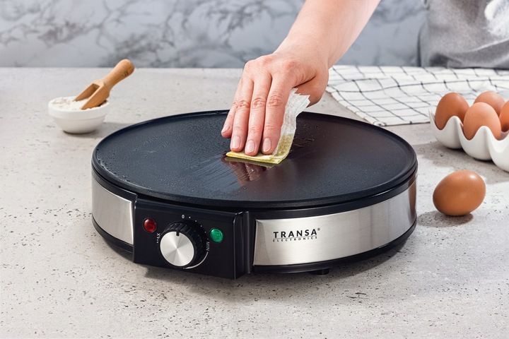 NALEŚNIKARKA SZYBKIE NAGRZEWANIE TERMOSTAT 30cm XXL DUŻA MOC 1500W