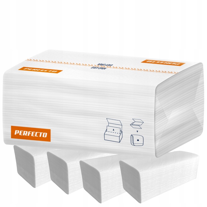 RĘCZNIK PAPIEROWY ZZ BIAŁY CELULOZA 2W Gruby Chłonny Perfecto Easy Open