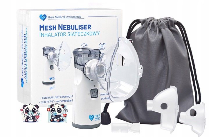 INHALATOR NEBULIZATOR Dla Dzieci i DOROSŁYCH -PRZENOŚNY na Akumulator Cichy