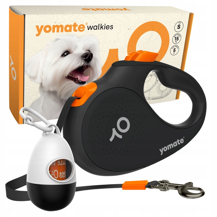 MAŁY PIES do 15 KG - LEKKA SMYCZ dla PSA / AUTOMATYCZNA MOCNA TAŚMA ZWIJANA