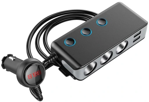 ROZDZIELACZ ROZGAŁĘŹNIK ZAPALNICZKI 4 USB QC i PD