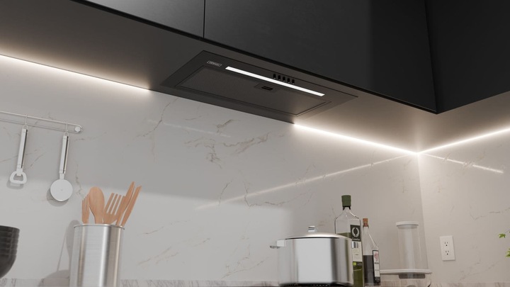 OKAP KUCHENNY CICHY KERNAU KBH0662B CZARNY 60 LED 110-180m³/h 53-63dB