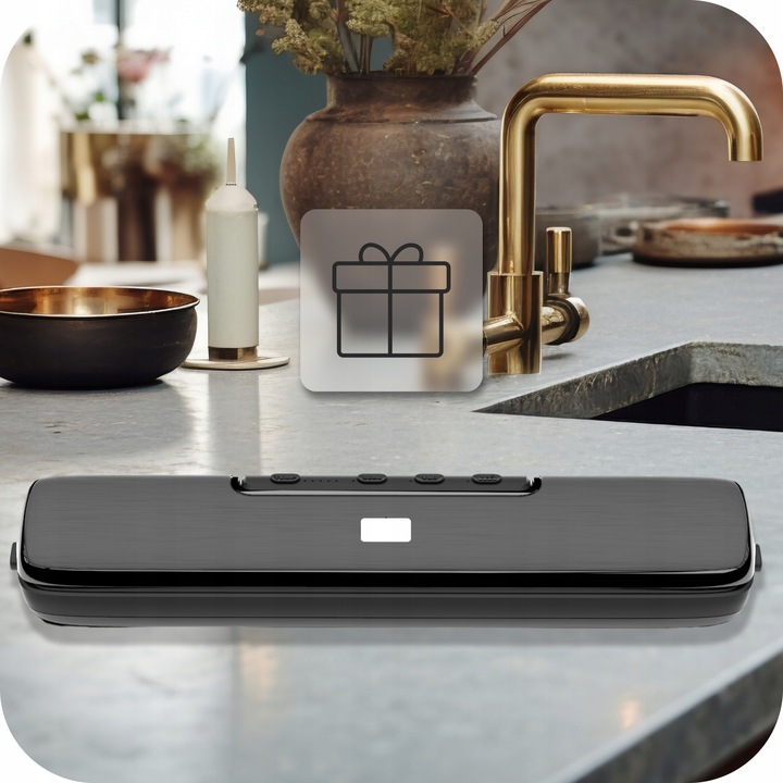 ZGRZEWARKA PRÓŻNIOWA DO ŻYWNOŚCI PAKOWARKA O MOCY 135W + ZESTAW WORKÓW XXL