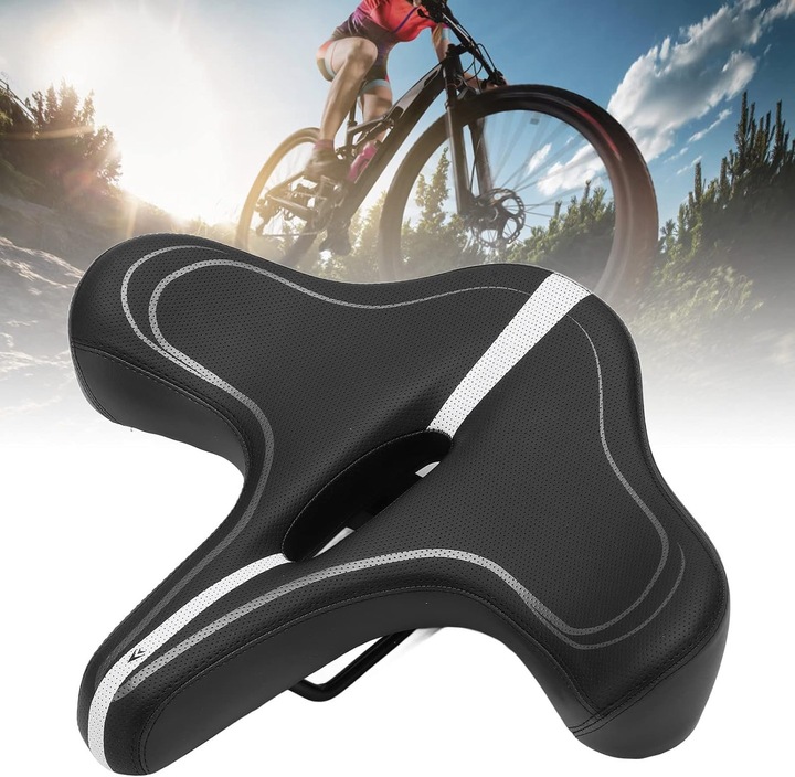 WYGODNE SIODEŁKO SIODŁO ROWEROWE NA ROWER DO ROWERU DUŻE MIĘKKIE MTB S11
