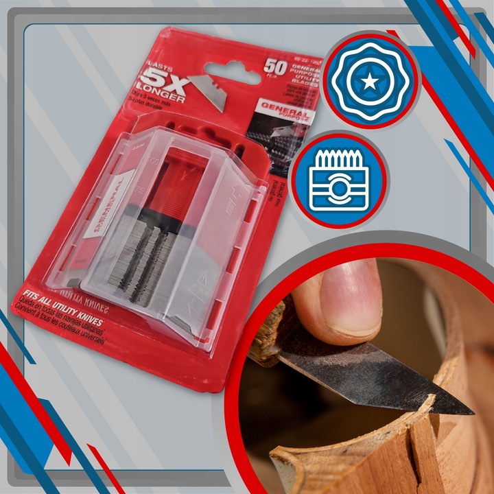 Ostrza do nożyków 61 mm wymienne 50 szt wkłady zapasowe ostre