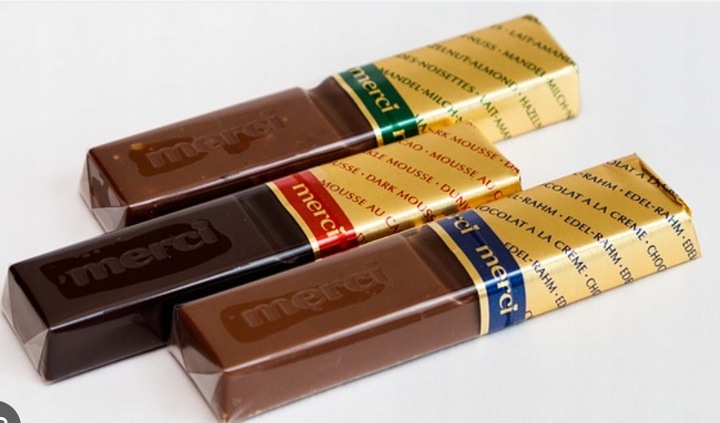 Podziękowanie dziękuje Bombonierka Merci 400g Storck prezent czekoladki