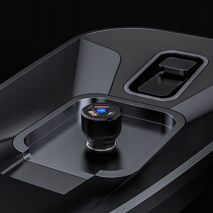 Feegar Szybka ŁADOWARKA SAMOCHODOWA USB x3 USB-C TYP-C PD QC 3.0 66W 9A