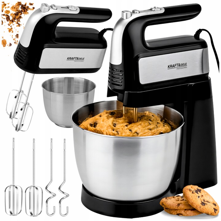 MIKSER Z MISĄ RĘCZNY WIELOFUNKCYJNY ROBOT KUCHENNY 1000W TURBO 5