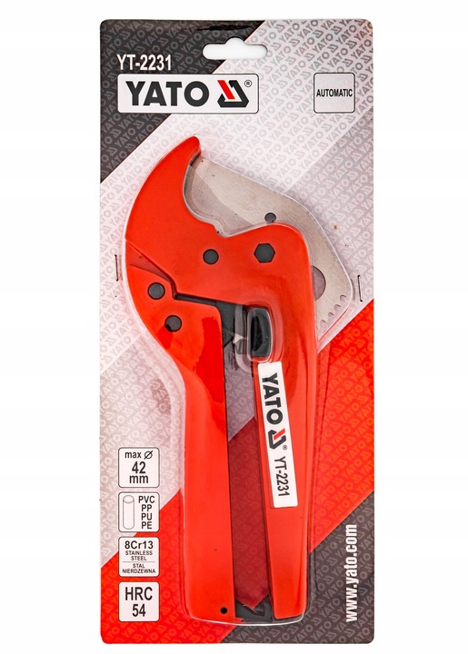 NOŻYCE OBCINAK SZCZYPCE DO RUR PCV PP 3-42MM YATO