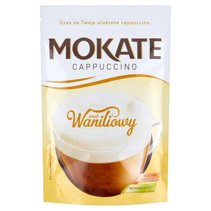 Kawa rozpuszczalna Mokate Cappuccino Waniliowa Delikatna Pianka 110g x30