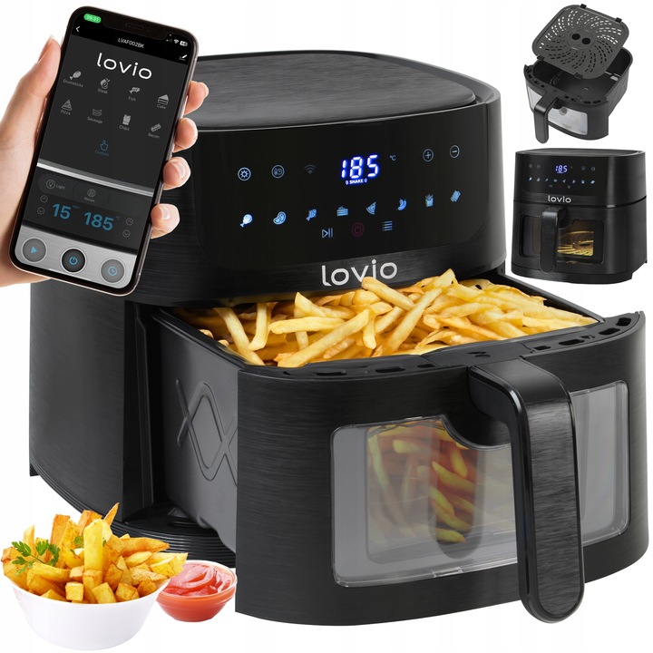 Frytkownica Beztłuszczowa Air Fryer Frytownica piekarnik Smart Tuya 6L