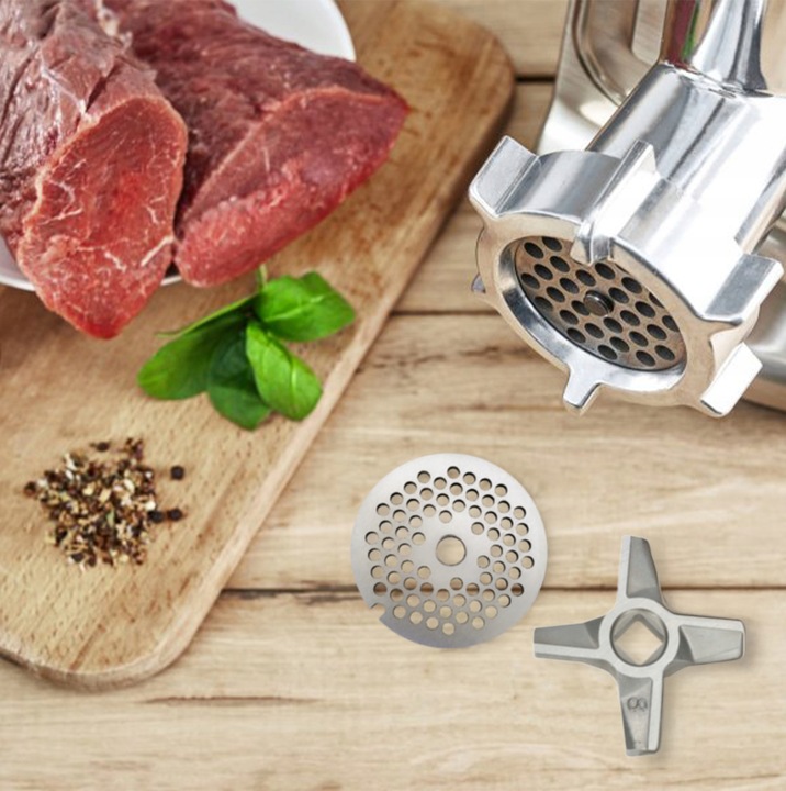 Sitko i Nożyk dwustronny do maszynki do mięsa Zelmer numer 8 średnica 4