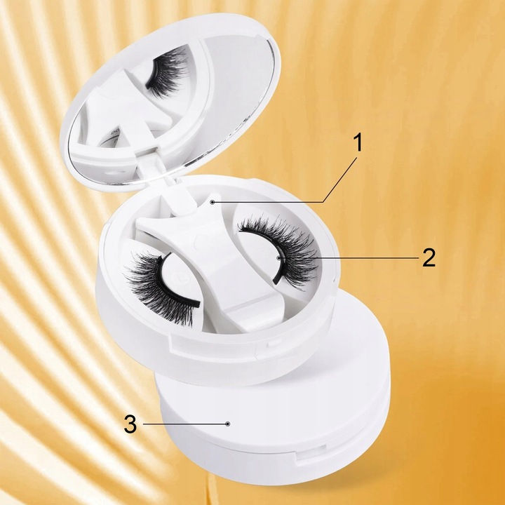 Rzęsy Magnetyczne Sztuczne DŁUGIE GĘSTE Zestaw 2w1 + Aplikator BEZ