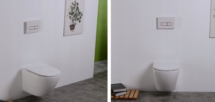 7w1 STELAŻ GEBERIT+WC NOVA RIMLESS+DESKA+PRZYCISK+MATA