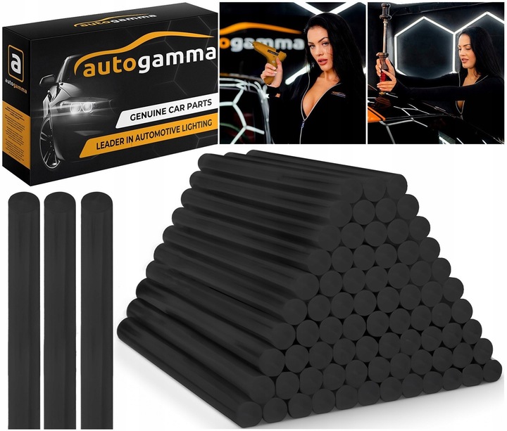 Klej do pistoletu na gorąco mocny czarny 50 sztuk PDR usuwanie