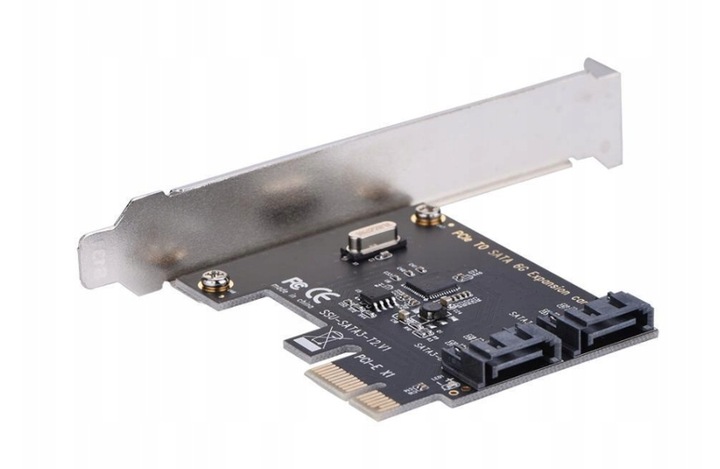 Adapter Karta PCI-E 1x na 2x SATA 3 Kontroler PCI Express
