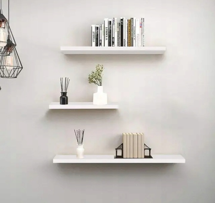 Zestaw Półek Ściennych Wiszących ARLES 30 40 50cm