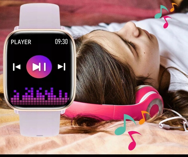 Zegarek SMARTWATCH prezent na Komunię dziewczynka 1.75CALA AMOLED - ROZMOWY