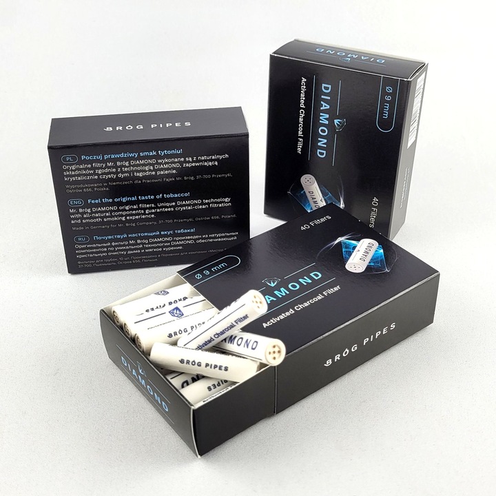 Filtr fajkowy Węglowy 9 mm Filtry do fajki BrogShop