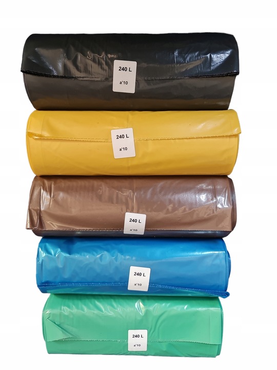GRUBE BRĄZOWE WORKI BIOODPADY 240L 1,1kg 55um WORKI NA TRAWĘ LIŚCIE 240L