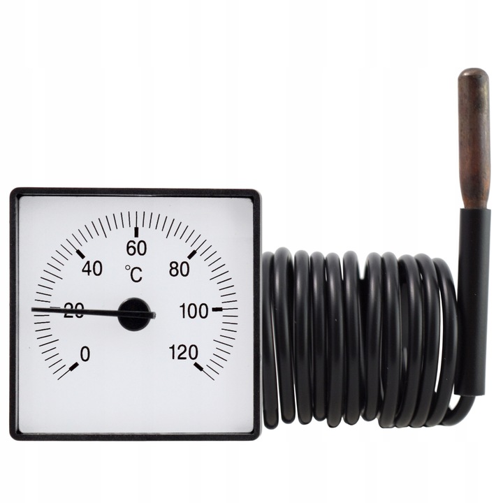 TERMOMETR ANALOGOWY TARCZOWY Z SONDĄ 0-120C TPM03K