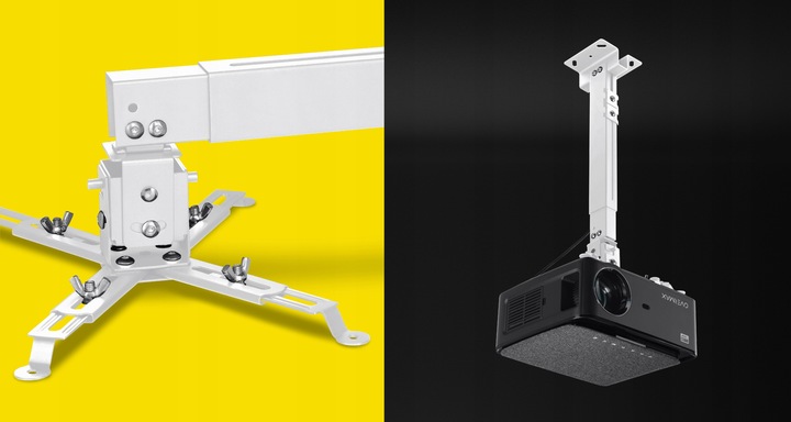 UCHWYT OBROTOWY do projektora Sufitowy Ścienny dł do 65 cm UNIWERSALNY