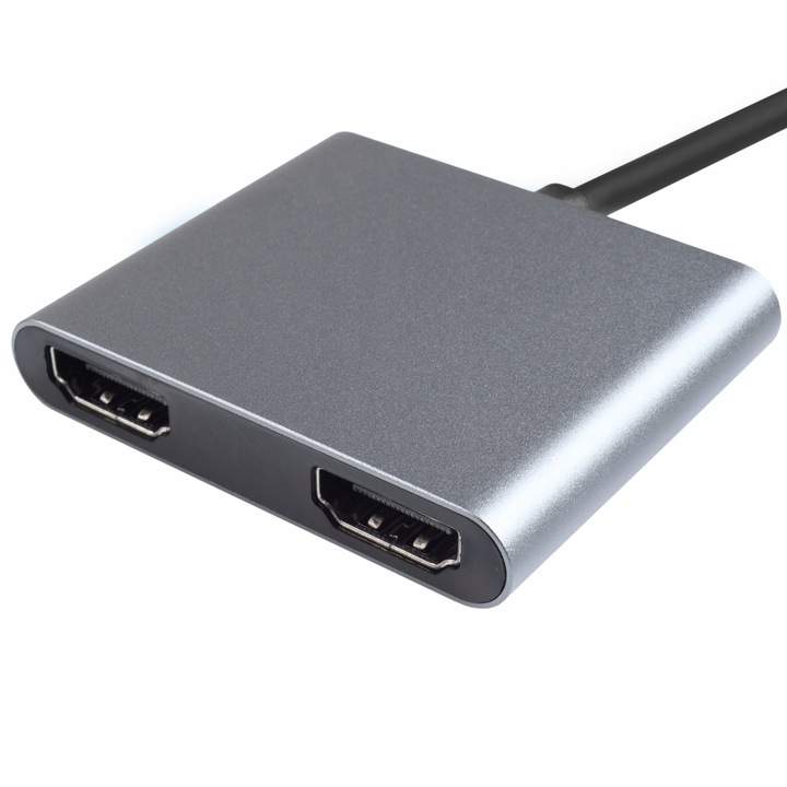 ADAPTER HUB USB C HDMI USB PD PRZEJŚCIÓWKA ROZDZIELA 1 ZŁĄCZE -> 2 MONITORY