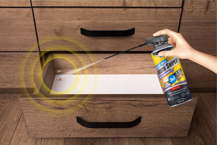 ŚRODEK SPRAY NA MOLE ODZIEŻOWE SPOŻYWCZE MUCHY NO PEST 400ML MOTH