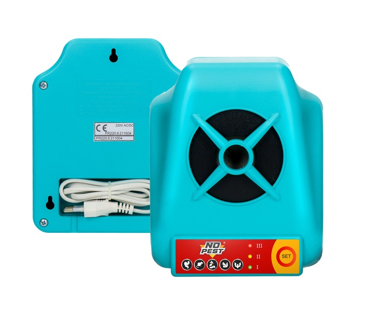 ULTRADŹWIĘKOWY ODSTRASZACZ NA KUNY MYSZY SZCZURY ŁASICE NO PEST 220.6