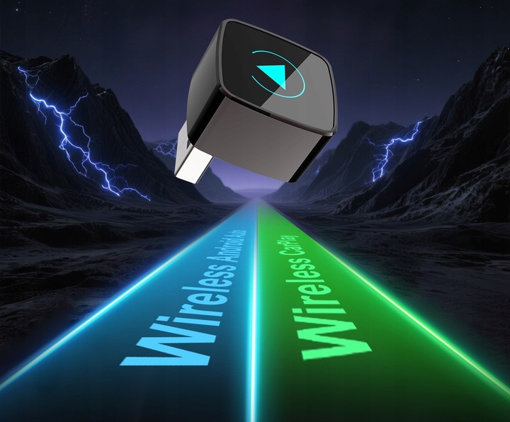 BEZPRZEWODOWY ADAPTER SAMOCHODOWY K6 MINI CARPLAY ANDROID AUTO USB