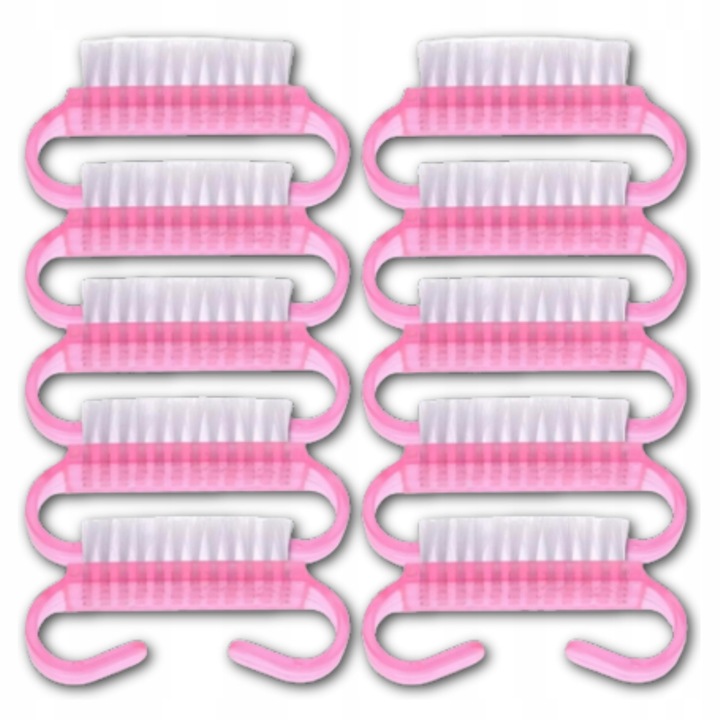 100x SZCZOTECZKA RÓŻOWA DO MANICURE DO USUWANIA PYŁU DO PAZNOKCI
